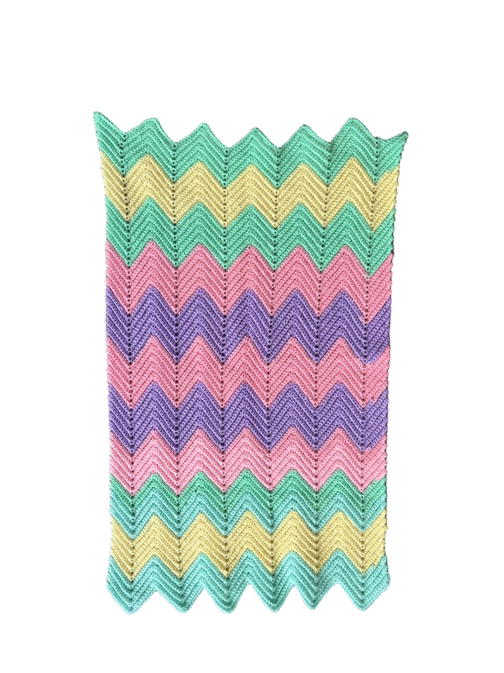 Vintage Handmade Crochet Baby Blanket